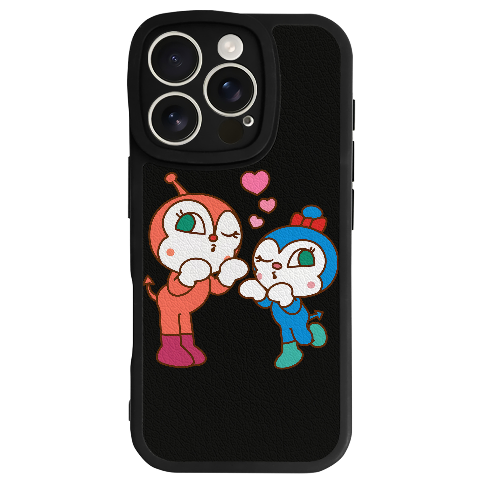（画像用） アンパンマン Anpanman 【iPhone 16シリーズ対応】シリコンスマホケース（レザー調） 材質：シリコン